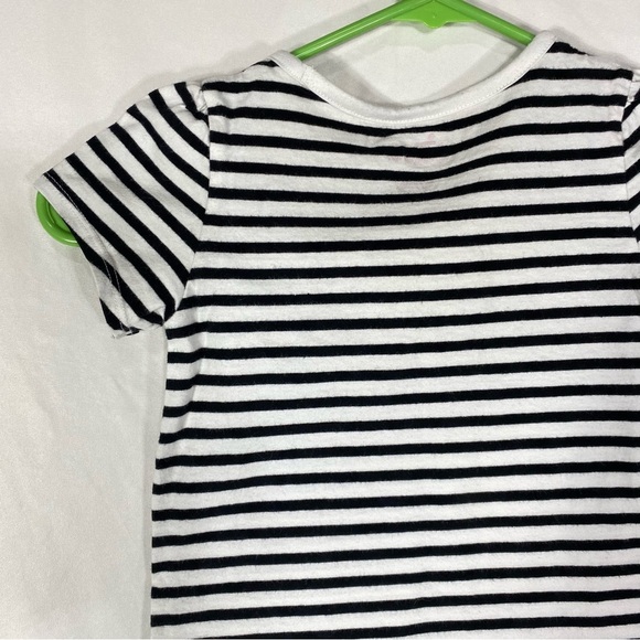 Circo Girl’s Black & White Striped Short Sleeve Tee - Picture 4 of 6